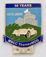 MSCC Thames MOG 50 years badge Morgan :MSCC Thames MOG 50 years